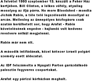 Fehér Ház Rabin Arafat Clinton